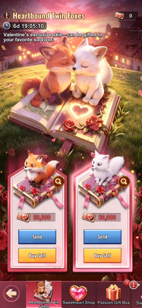 Heartbound Twin Foxes Event