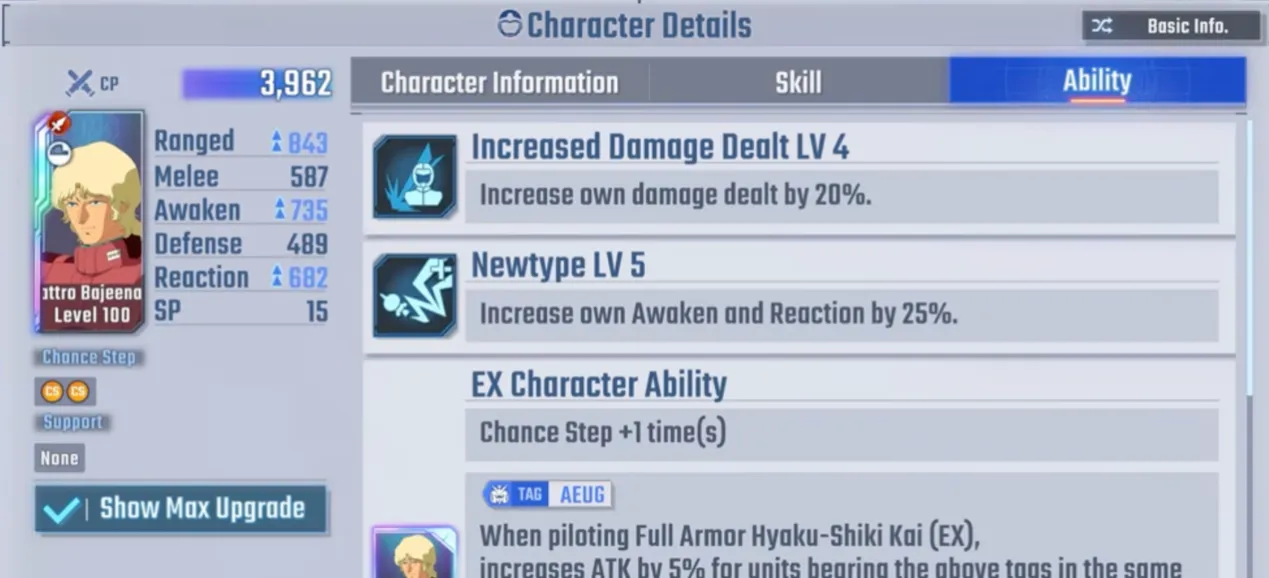 AEUG tag units for Quattro Bajeena ability