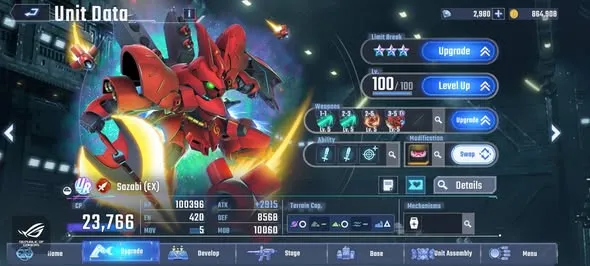 Sazabi (EX), (UR Attacker)