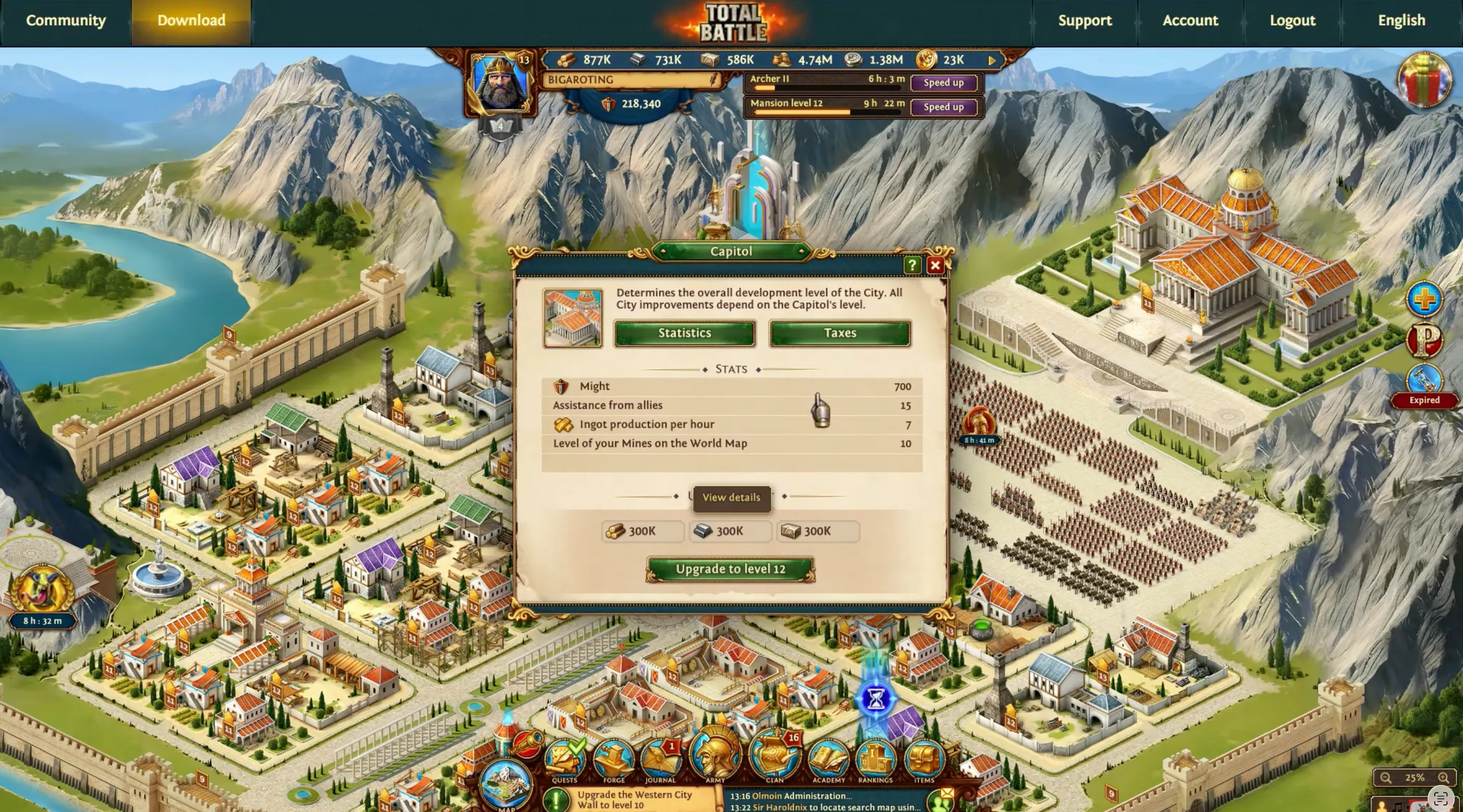 Total Battle Capital Rushing