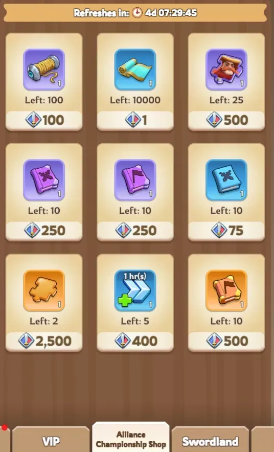Alliance Store activity