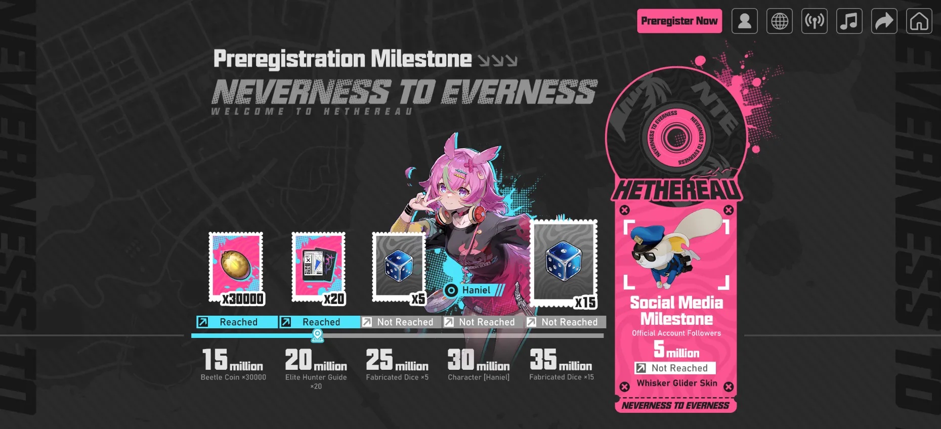 Pre-Registration Rewards