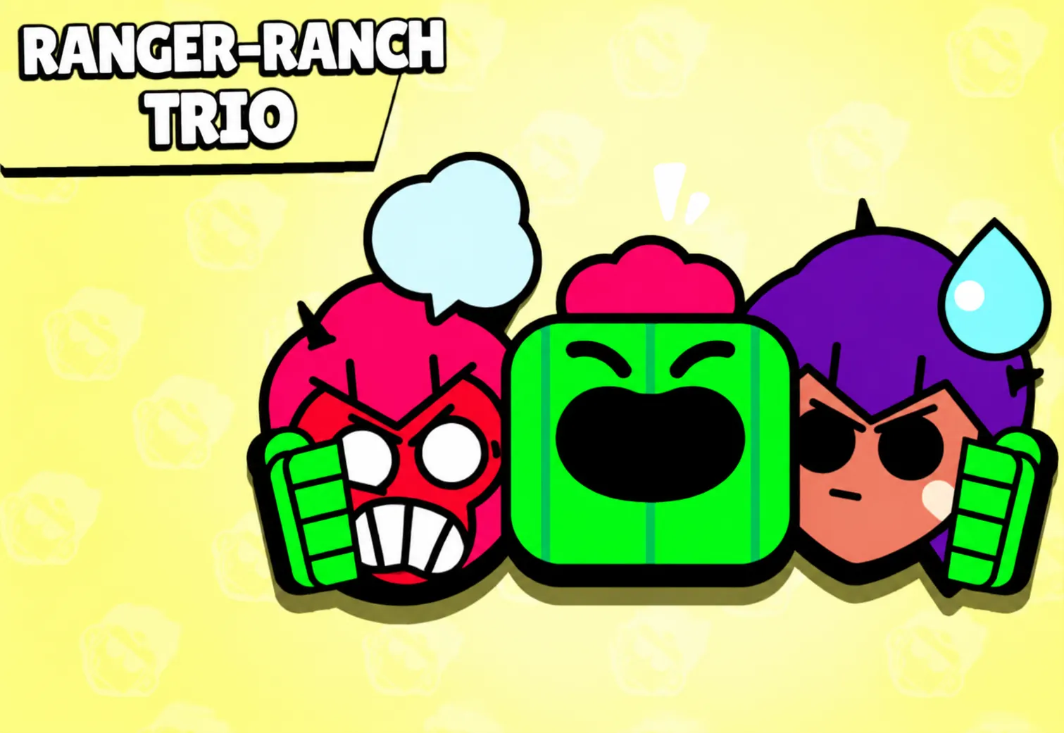 Brawl Stars Ranger-Ranch Trio mit Shelly, Colt und Spike