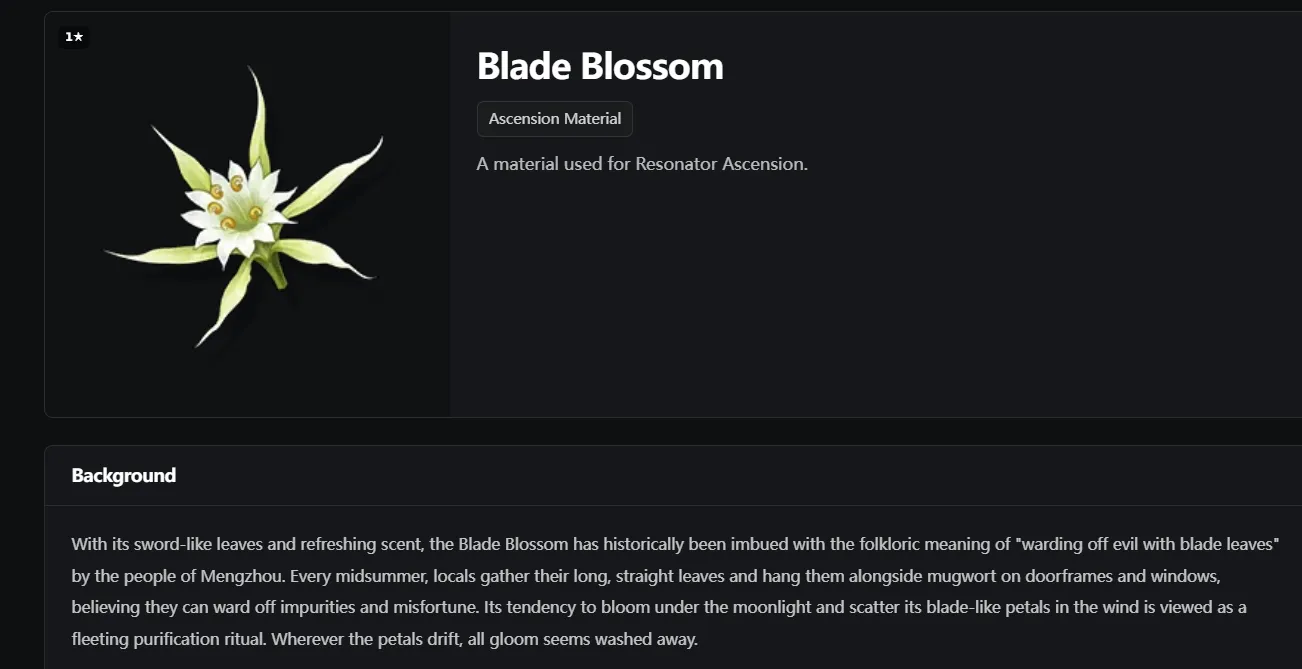 Blade Blossom Info-WuWa