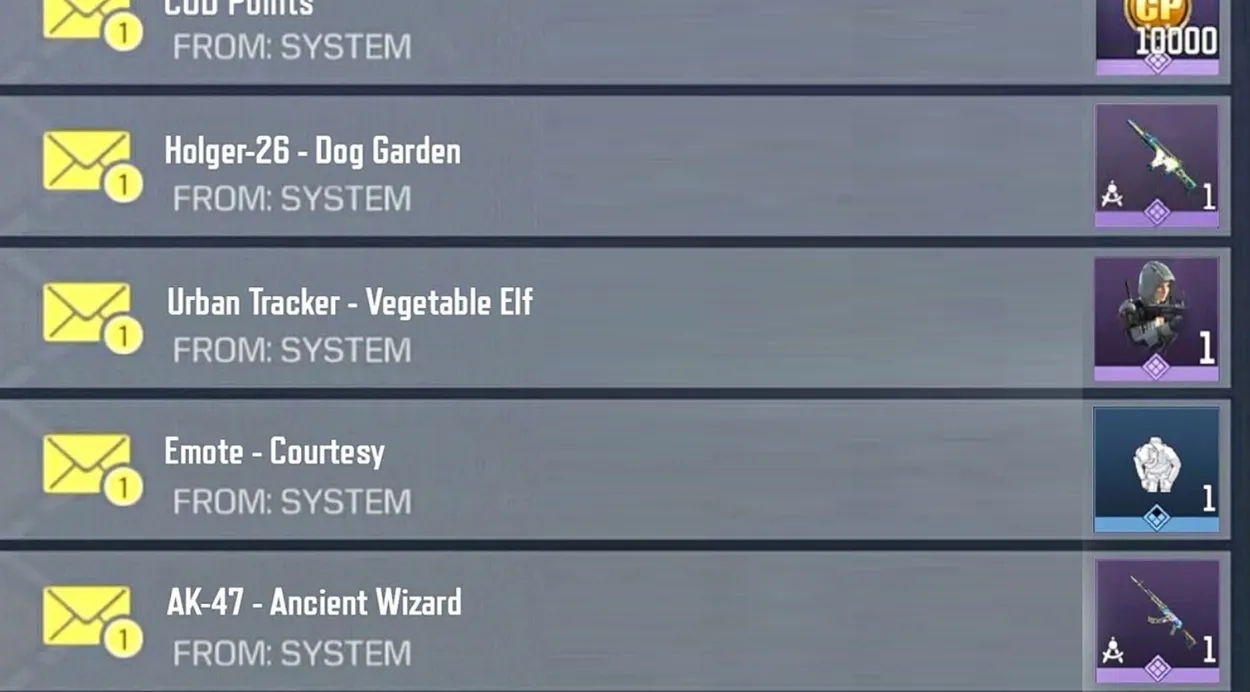 gifts redeemed through codes