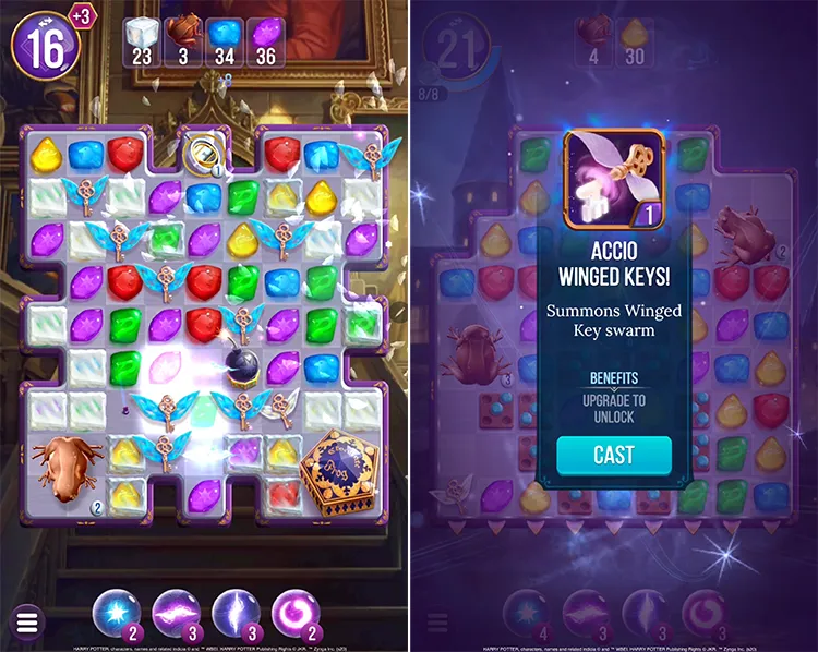 Harry Potter Puzzles and Spells Match 3 game
