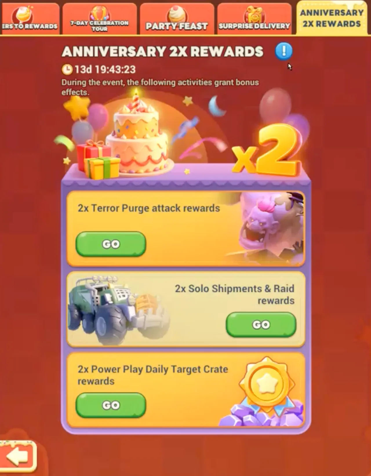 Tiles Survive Anniversary 2x Rewards