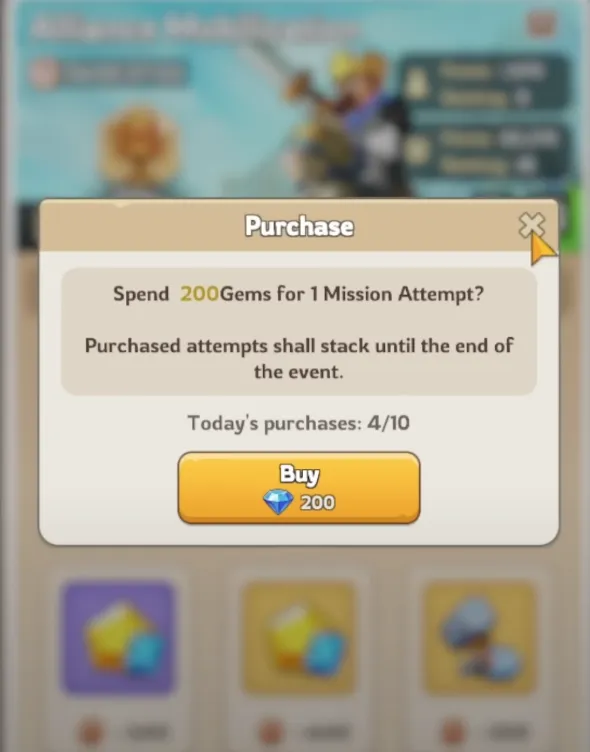 kingshot attempt purchase