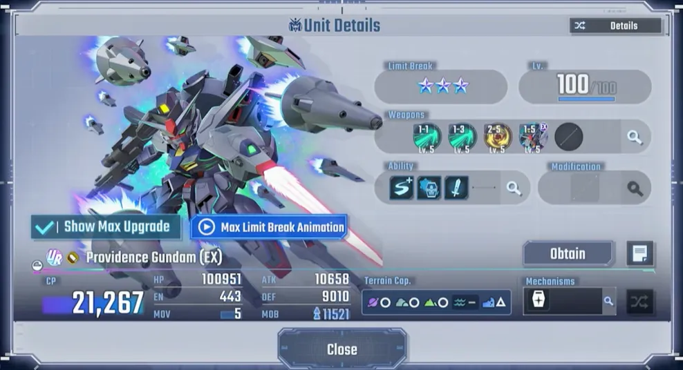 Providence Gundam EX