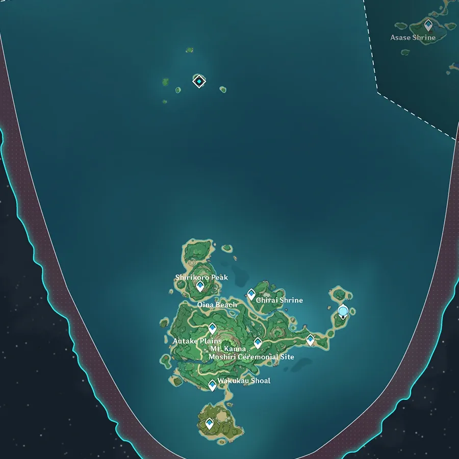 Genshin Impact Version 2.2 Tsurumi Island map