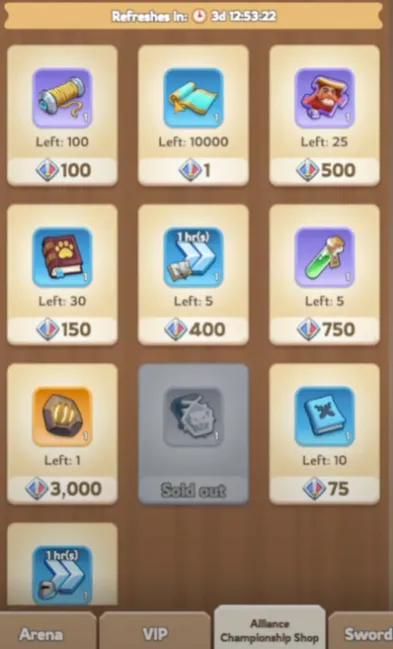 Alliance Championship Shop