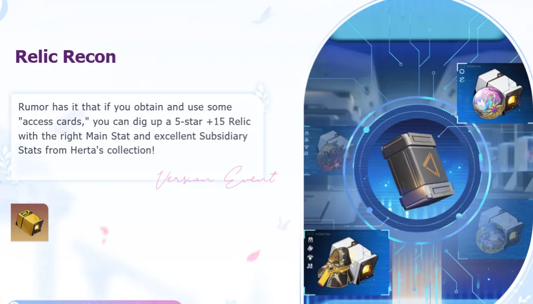 Select Your Target Relic Set