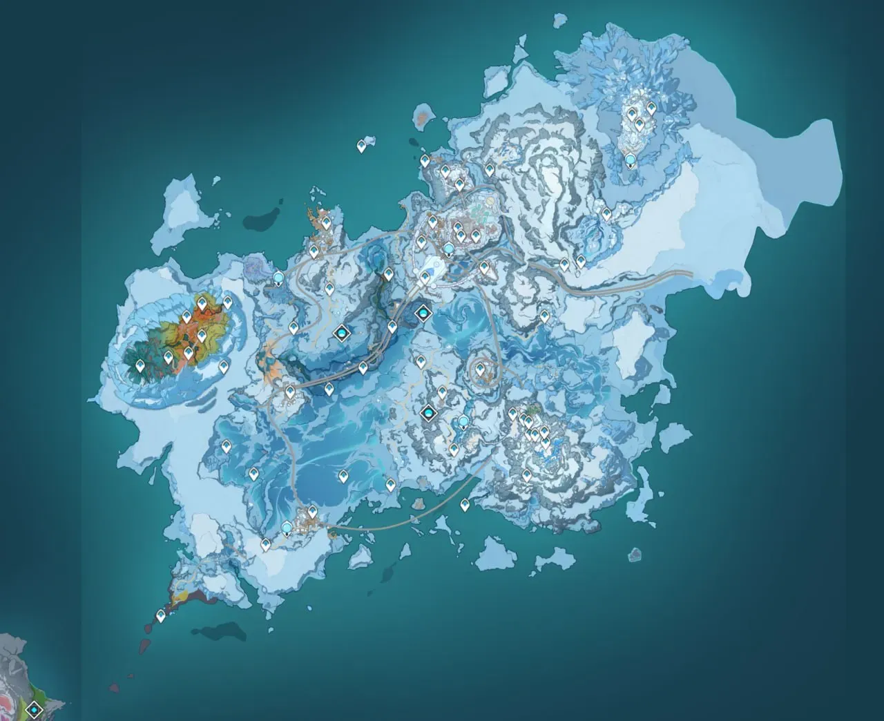 Genshin Impact Version 7.0 Snezhnaya map expansion