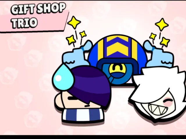 Brawl Stars Souvenirshop Trio mit Colette, Edgar und Griff