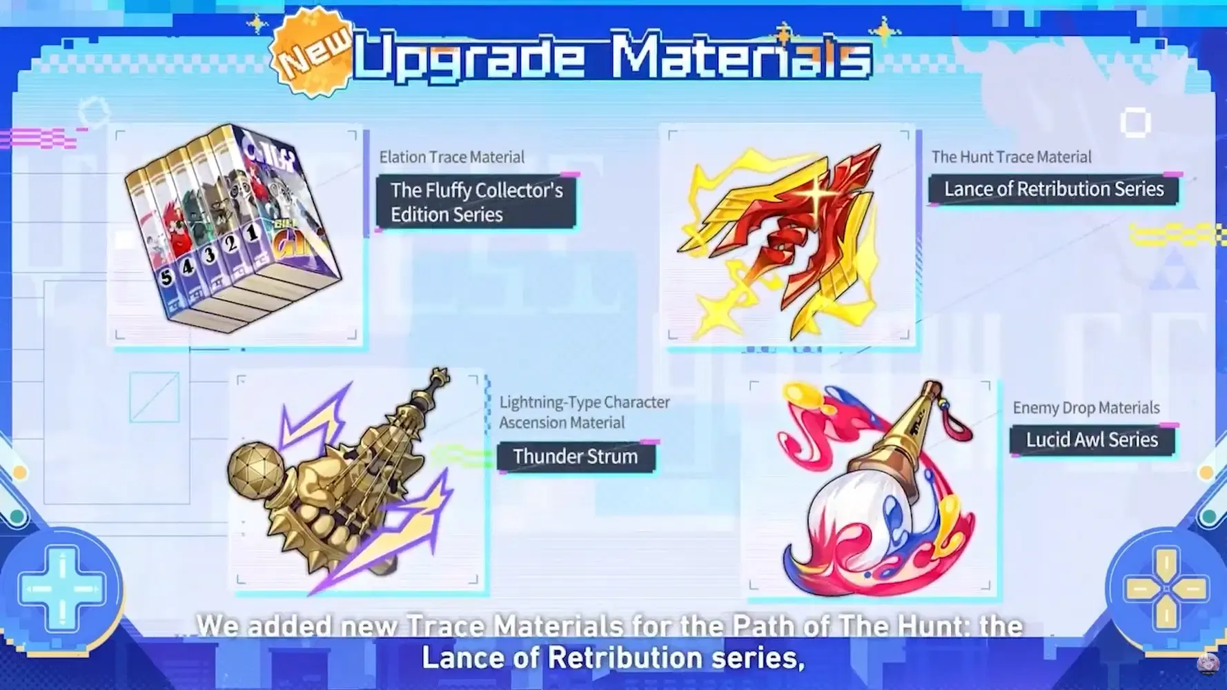New Upgrade Materials