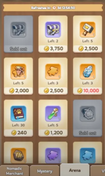 Arena Shop