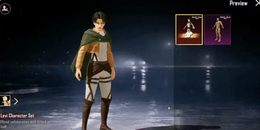 Levi Character Set realistic