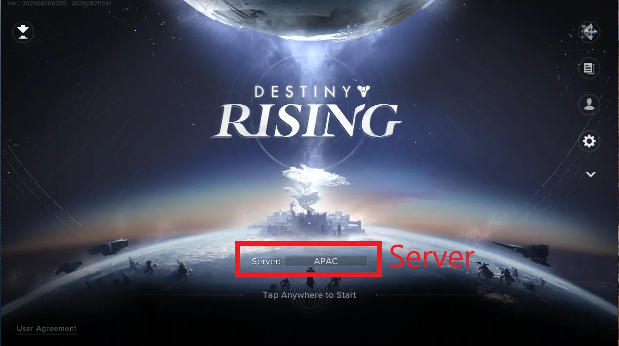 How to Find the Destiny Rising UID Step 1