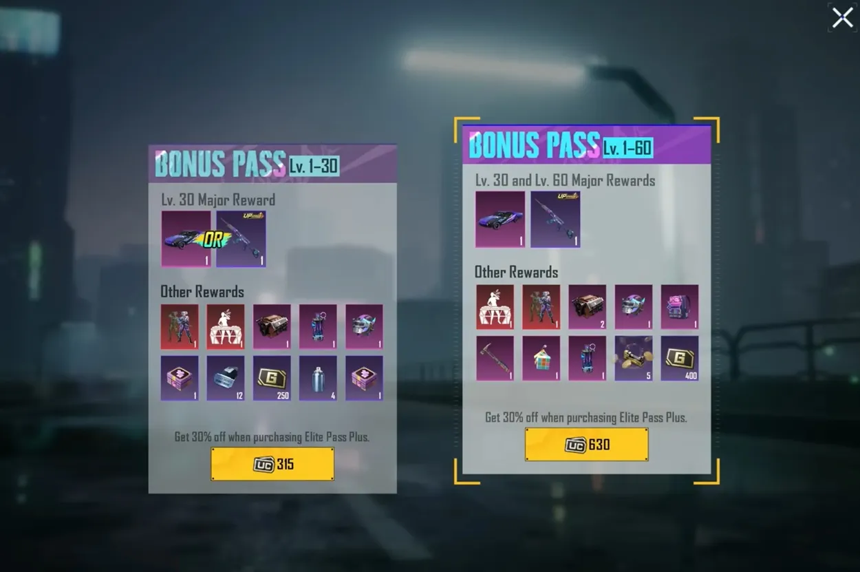 PUBG A18 BONUS PASS