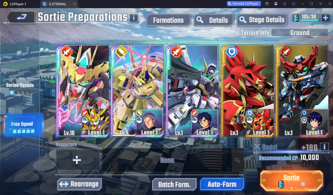 players can deploy up to a maximum of 5 different Gundams