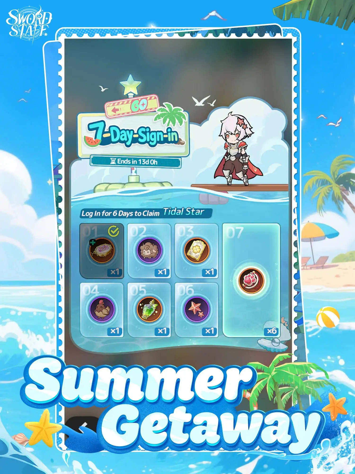 Sword x Staff Oceanic Festival 7 Day Login Rewards