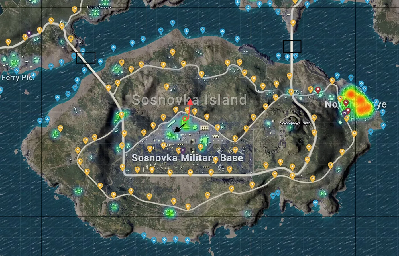 Sosnovka Military Base Erangel PUBG Mobile