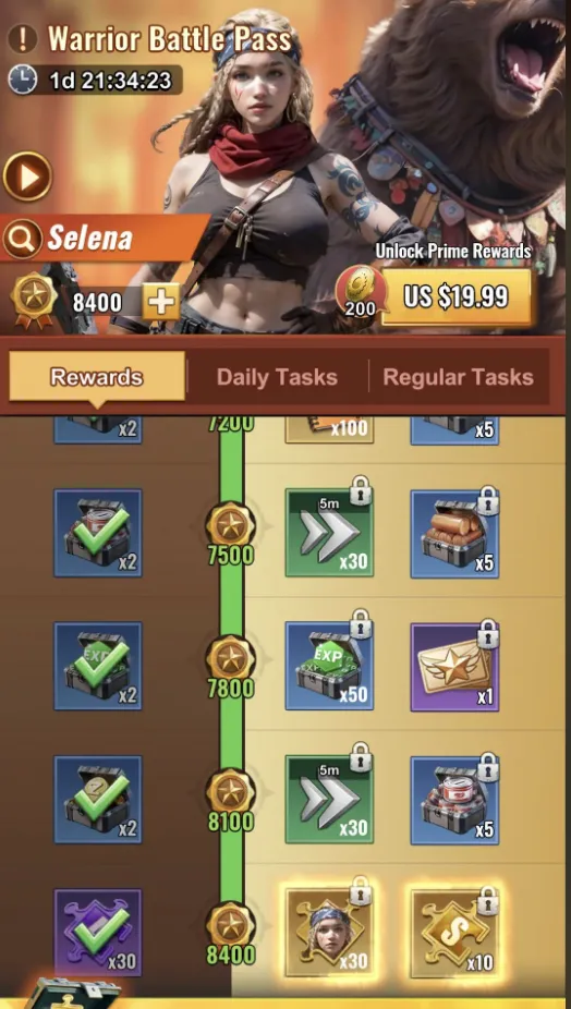 &laquo;Warrior Battle Pass