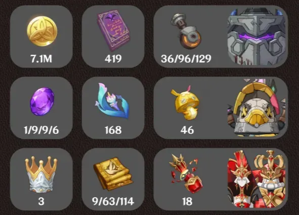 Total de Materiales de Flins