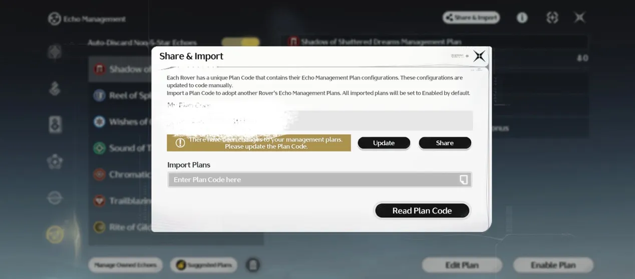 import echo management code