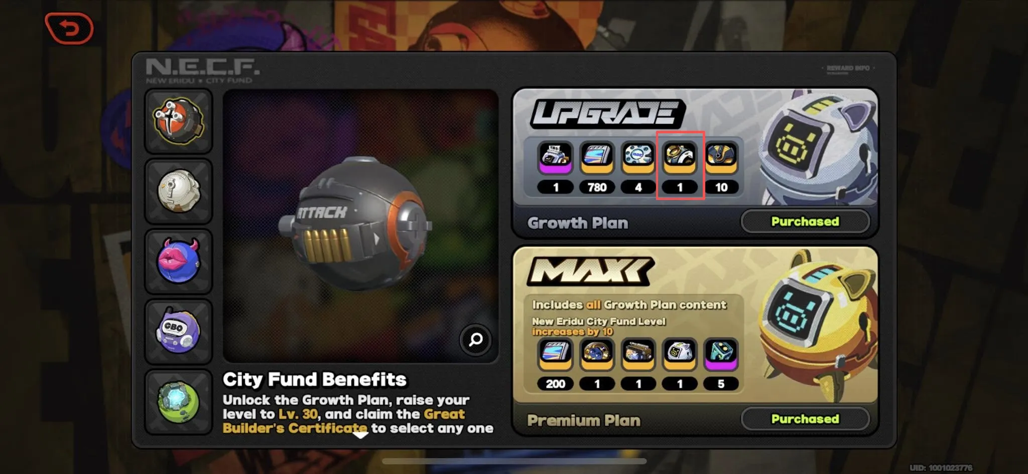 New Eridu City Fund battle pass