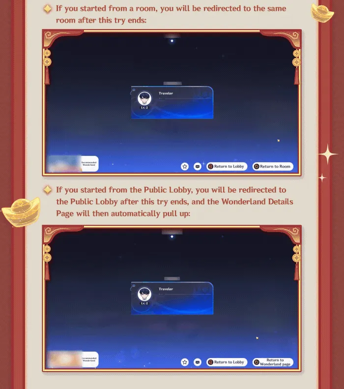 Quick Return Feature