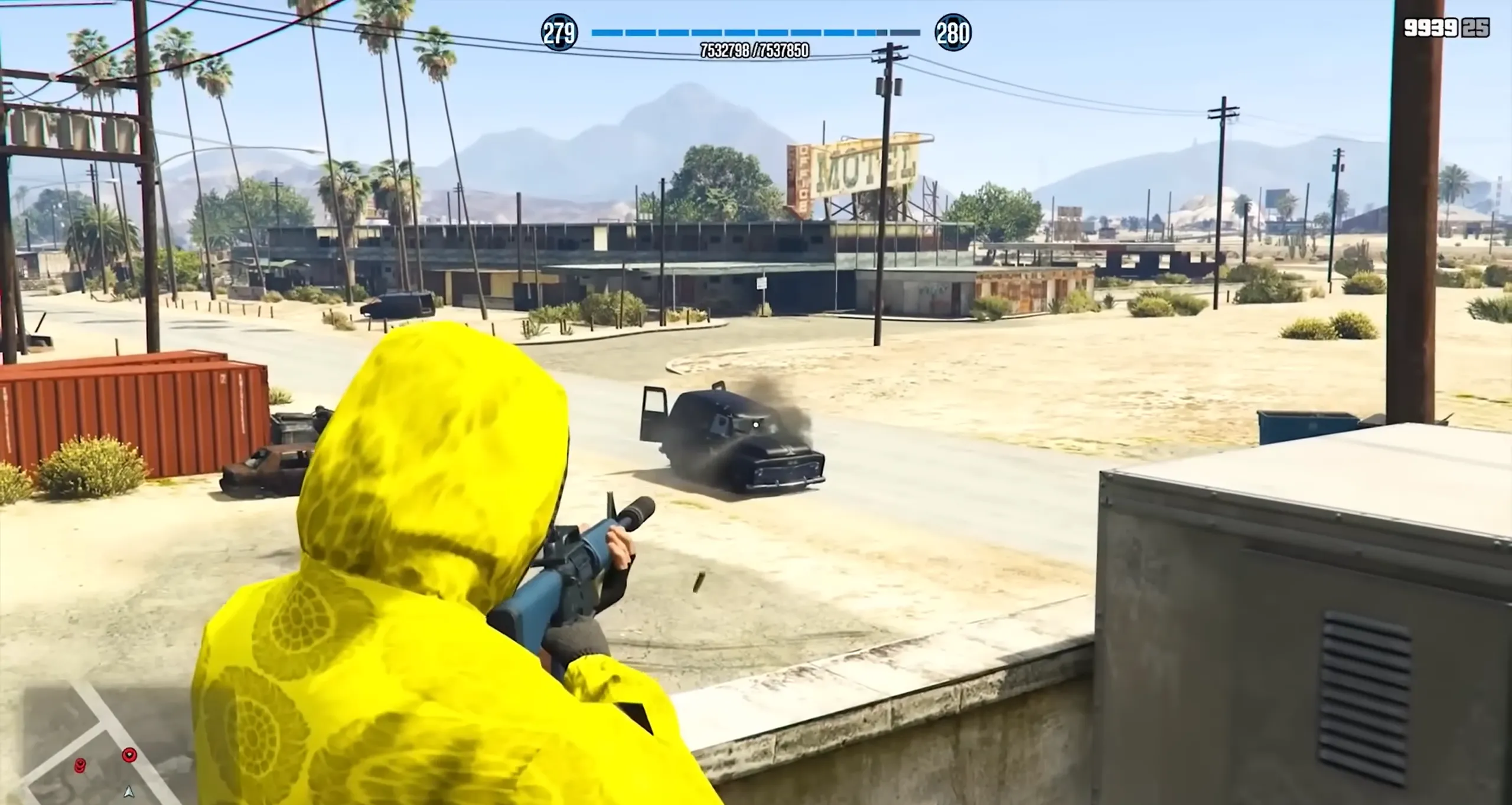 GTA Online beginner combat with an assault rifle