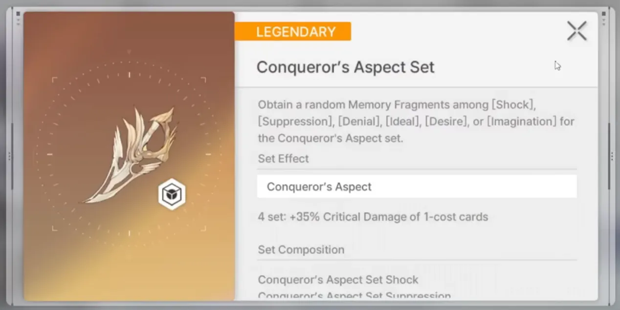 Conqueror’s Aspect Set