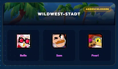Brawl Stars Wildwest-Stadt Trio mit Belle, Sam und Pearl
