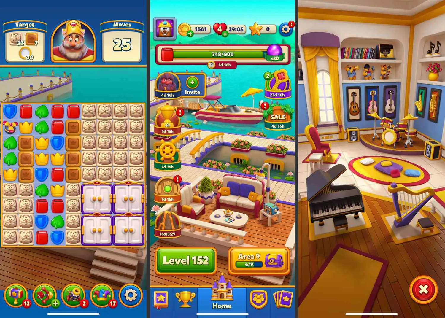 Royal Match puzzle game on mobile