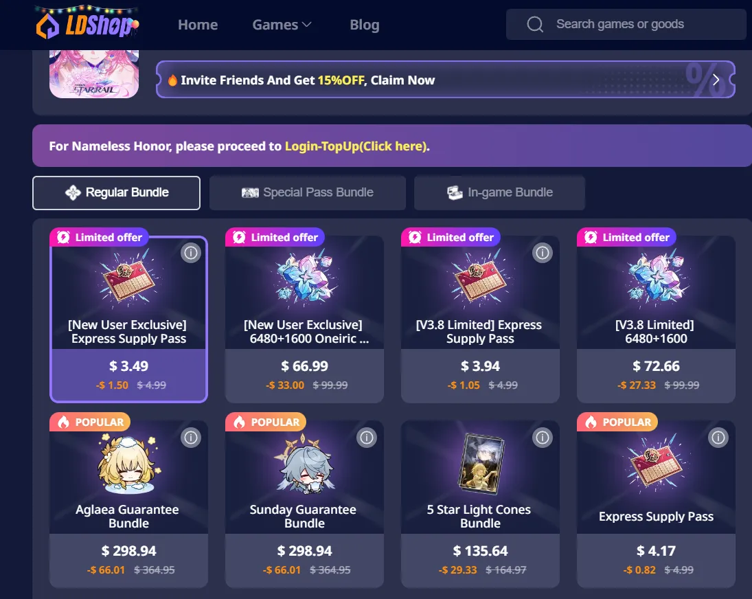 LDShop express supply pass