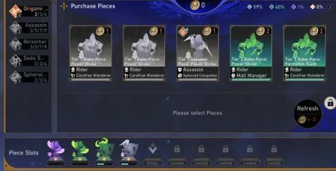 Purchasing pieces
