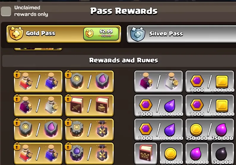 Pass Rewards