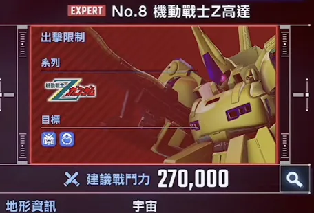 永恆之路 expert 8 機動戰士Z高達