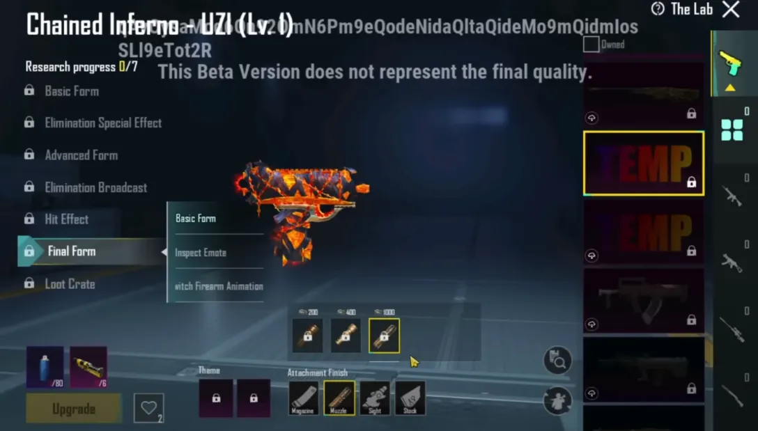 Chained Inferno UZI 