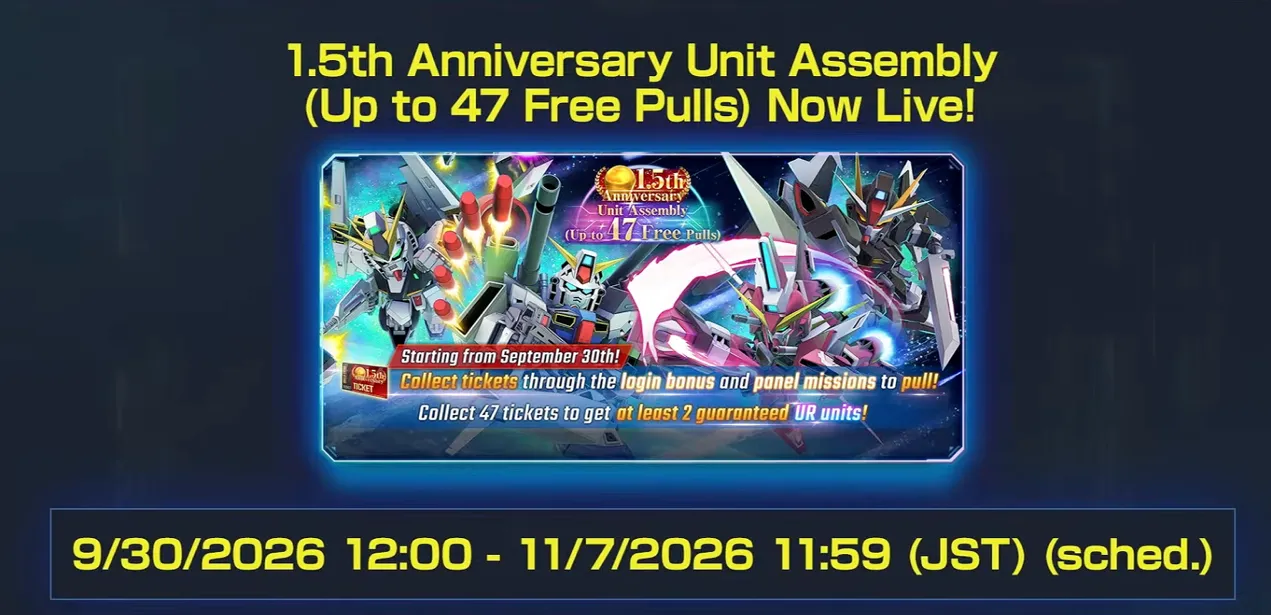 SD Gundam G Generation Eternal 1.5th Anniversary Livestream