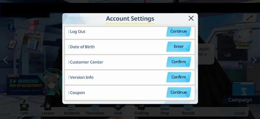 How to Redeem Codes in Blue Archive