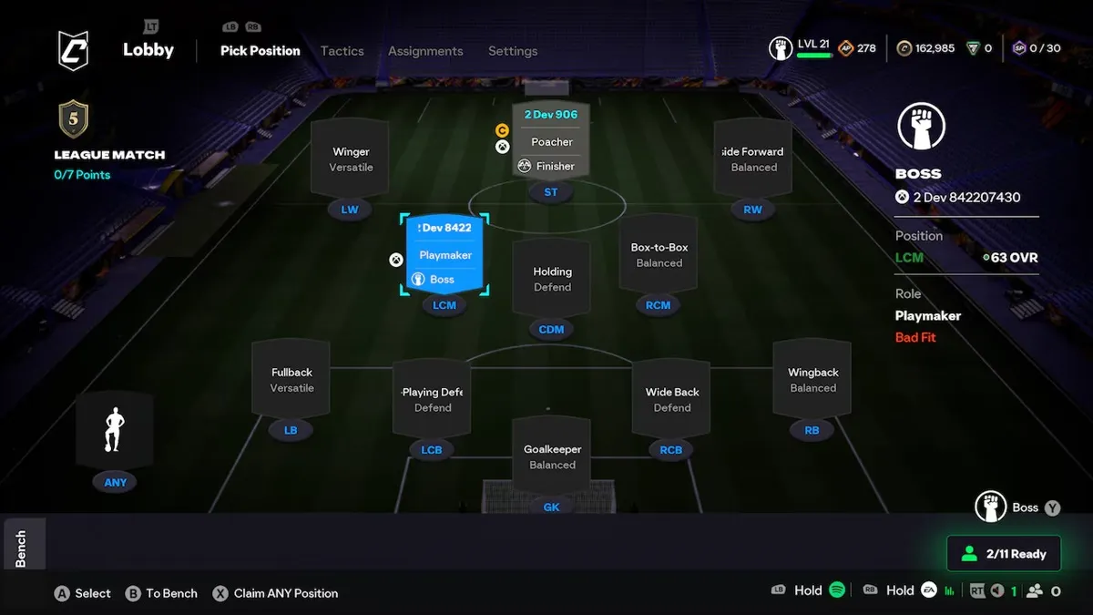 FC 26 Pick Position on Field