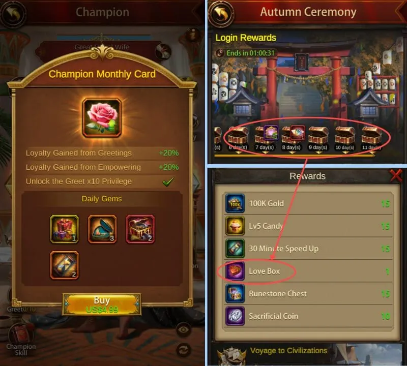 Champion Loyalty Level Rewards