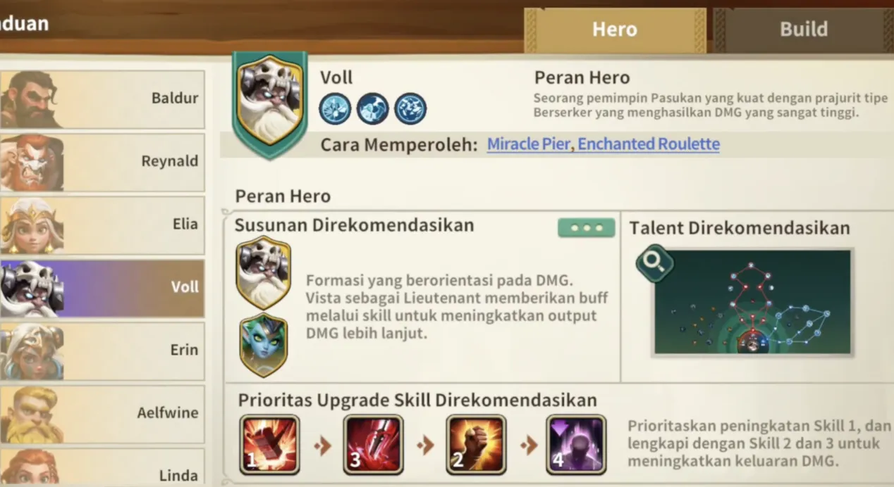 Voll Recommended Build & Skill Order|Fate War