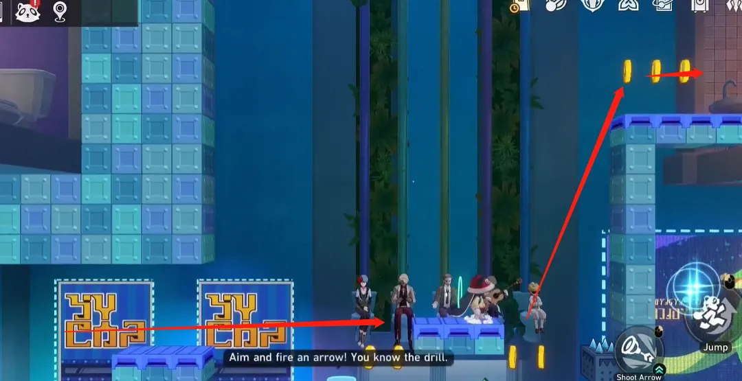 Follow the indicated route.