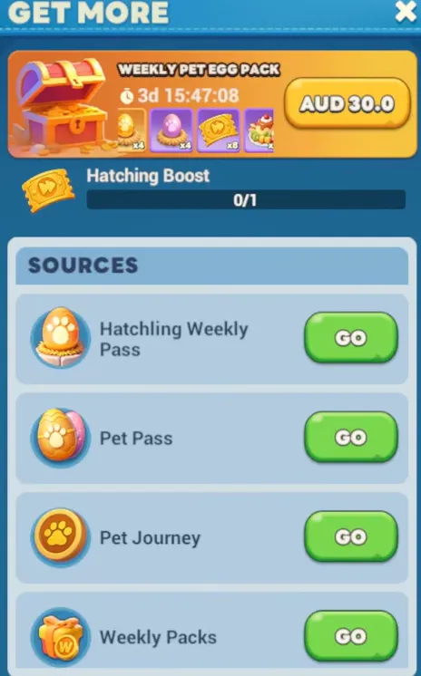 Weekly Pet Egg Pack