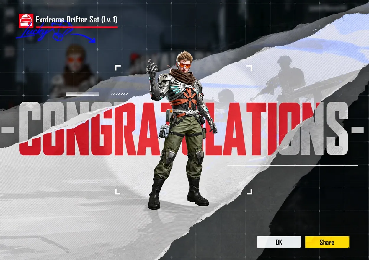 PUBG Mobile A21 Exoframe Drifter Set