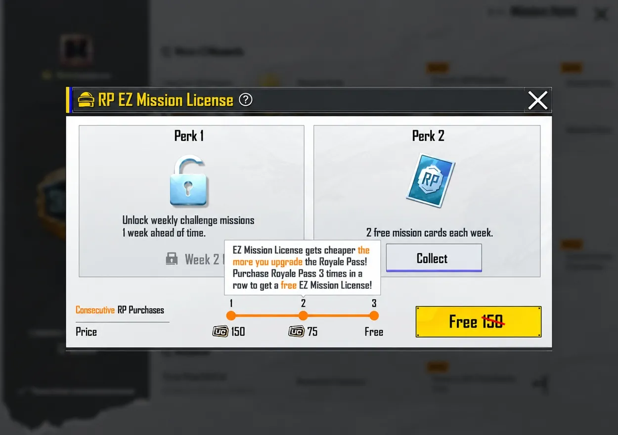 PUBG Mobile A21 RP EZ Mission License