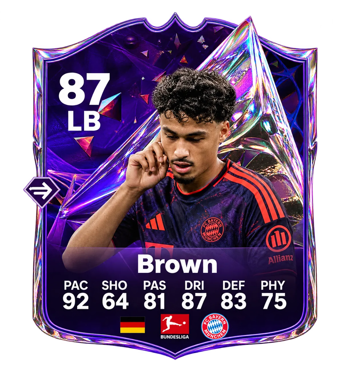 Nathaniel Brown 87 LB Future Stars Team 2 player card in EA SPORTS FC 27
